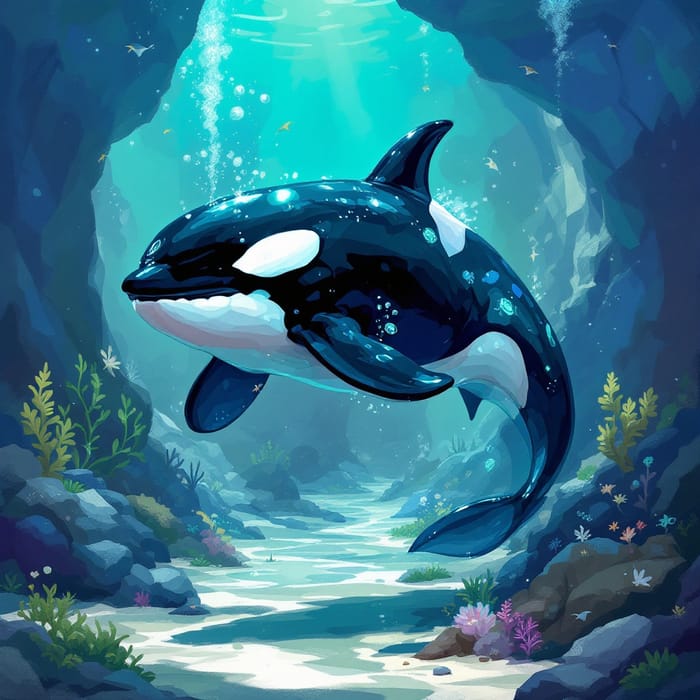 Surreal Orca-Humodel Hybrid Digital Art Surreal Orca-Humodel Hybrid Digital Art