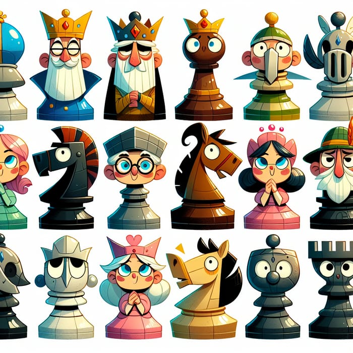 Captivating Chess Pieces for Kids' Comic Book