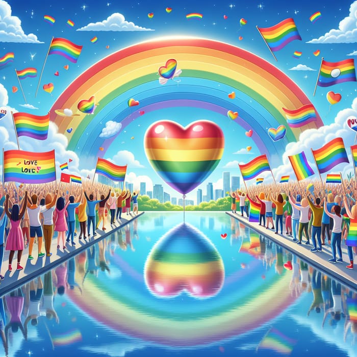 Joyful Rainbow Celebration: Embracing Love & Unity