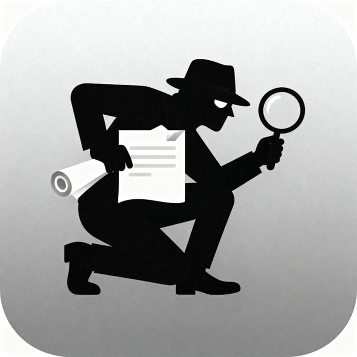 Grayscale Surveillance App Icon Design Grayscale Surveillance App Icon Design