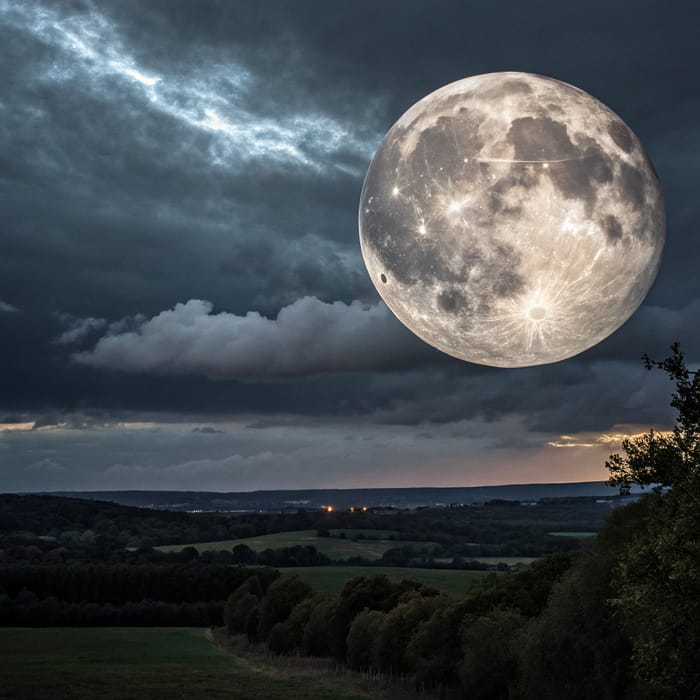 Gray Moon: Mystical Lunar Beauty