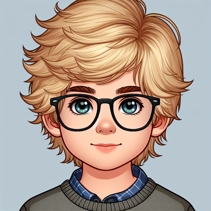 Cute Kid Jonah: Young Boy with Glasses & Blonde Hair