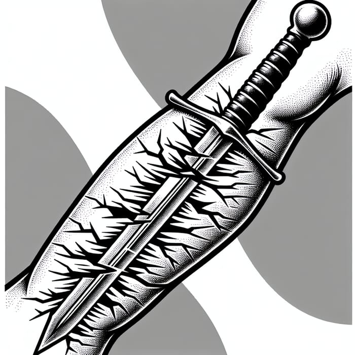 Shattered Sword Tattoo Design | Skin Embedment Art