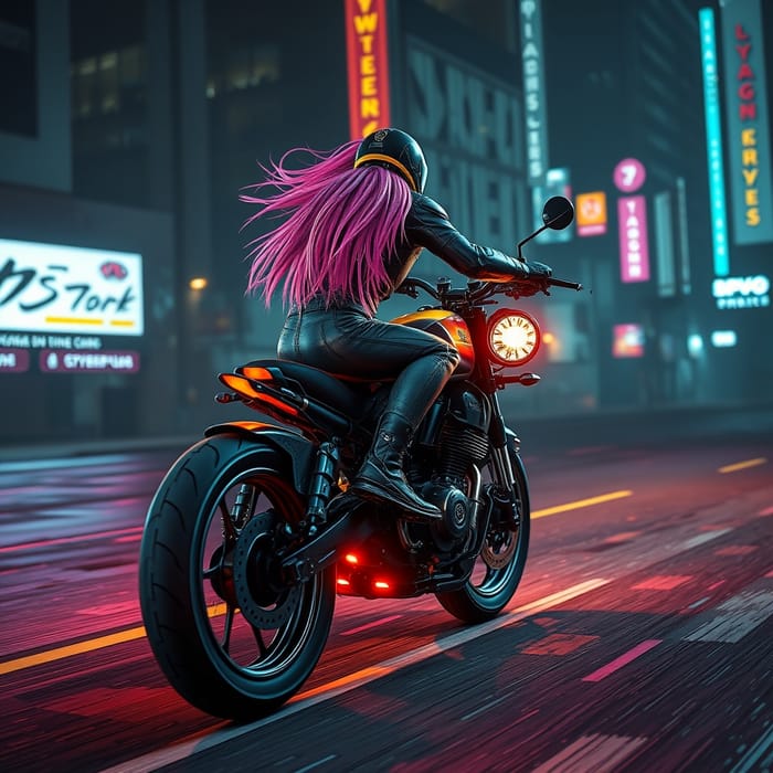 Cicada Drive Motorcycle in Cyberpunk 2077 Colorful Hair