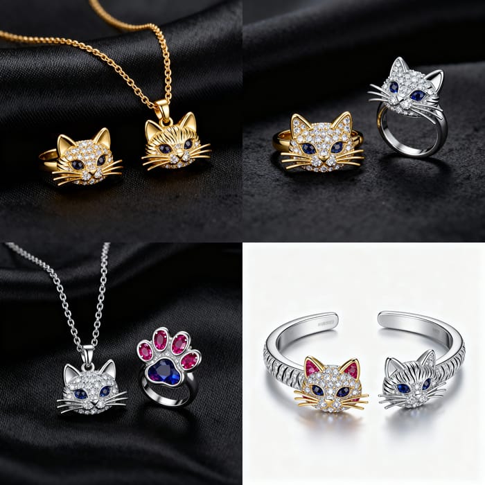 Luxury Cat-Inspired Jewelry Collection Luxury Cat-Inspired Jewelry Collection