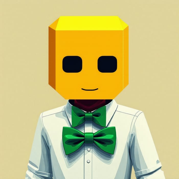 Unique Pixel Character Avatar with Bow Tie