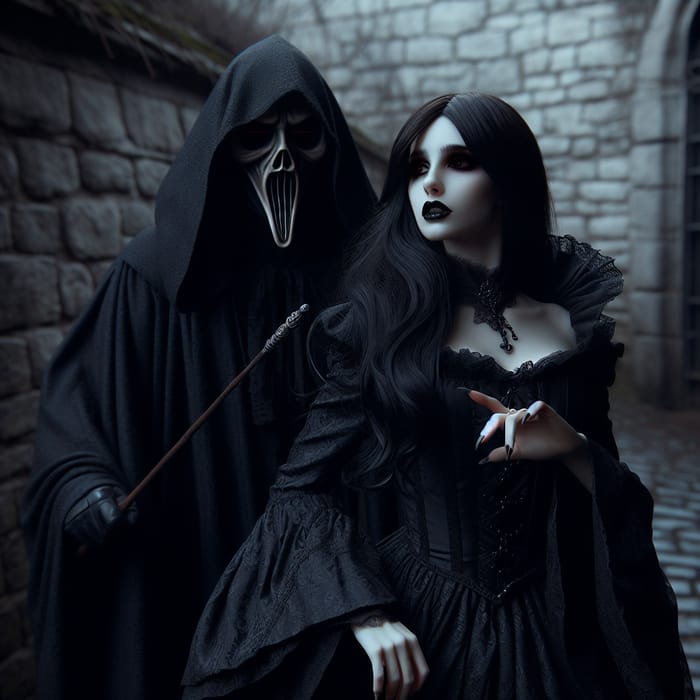 Voldemort and the Vampire Girl: Eerie Fantasy Encounter