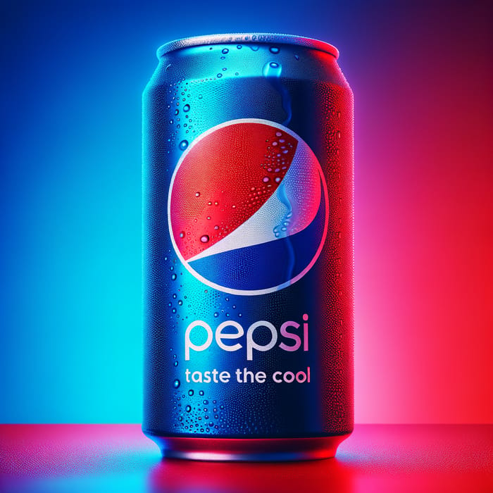 Chilled Pepsi Advertisement Featuring Vibrant Colors