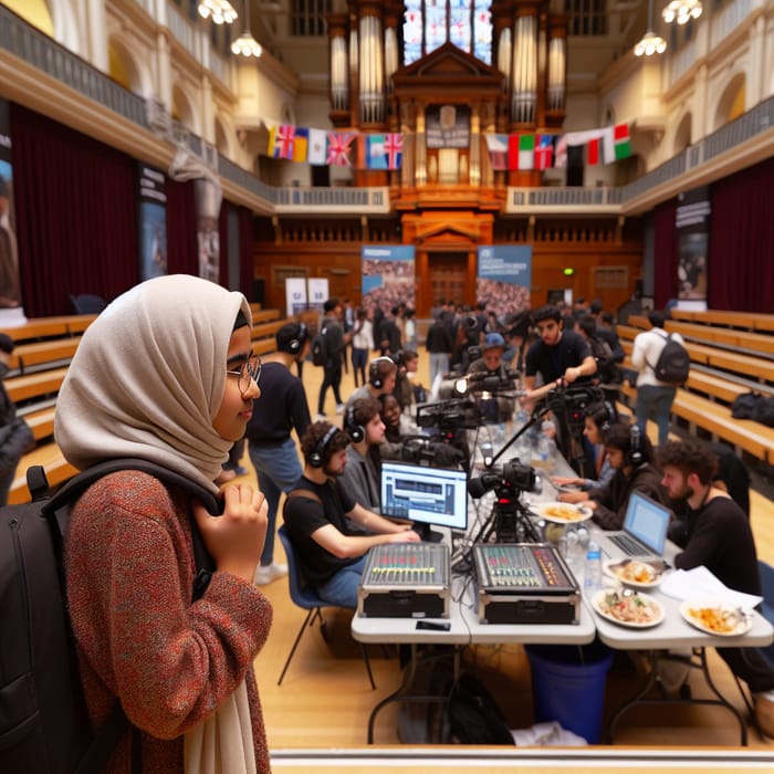 University Student Media Showcase: Diverse Group of Students in the Grand Assembly Hall