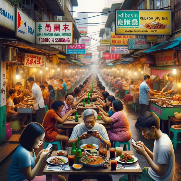 Filipino Eatery in Busy Street Market