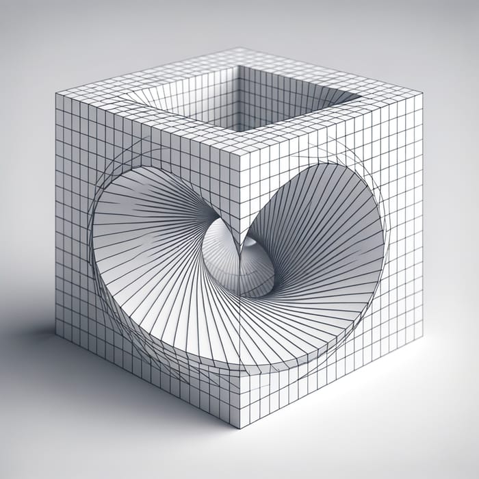 Cube Spiral Motion: Geometric Visual Impact