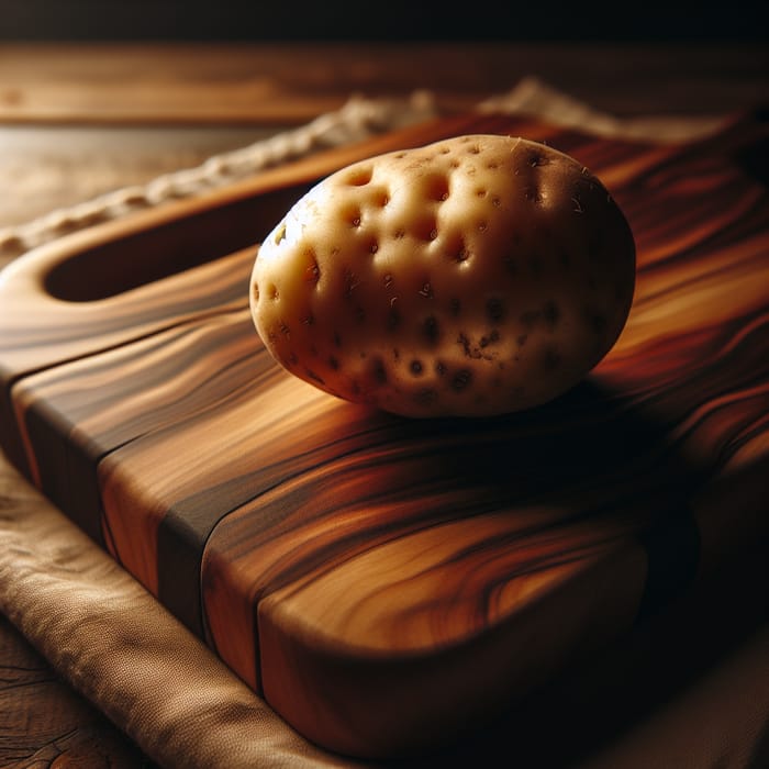 Organic Potato on Cutting Board | Fresh Produce