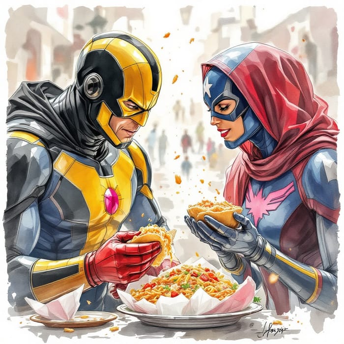 Marvel Superheroes Sampling Jaipur Street Food