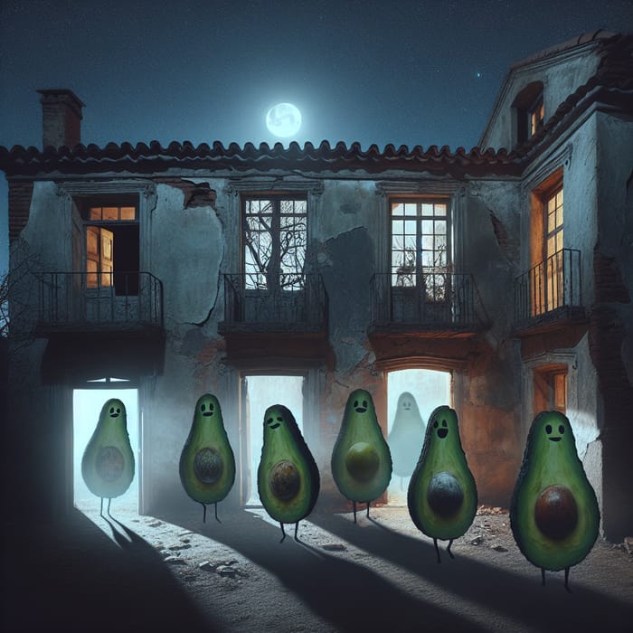 Avocado Ghosts Haunting Old House at Night | Dark Spirits