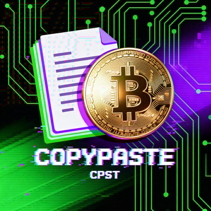 COPYPASTE Meme Coin Logo – Futuristic & Bold Design COPYPASTE Meme Coin Logo – Futuristic & Bold Design