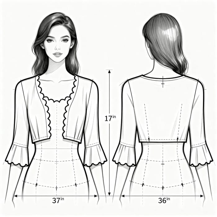 Chic Women’s Sewing Pattern for a Lightweight Shrug Chic Women’s Sewing Pattern for a Lightweight Shrug