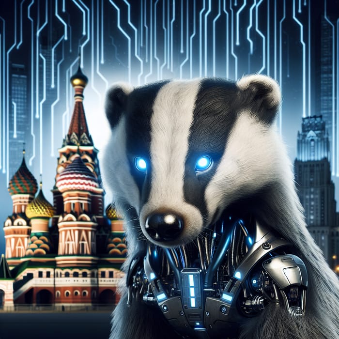 Cyborg Badger: A Peaceful Icon of Dominance in Russia