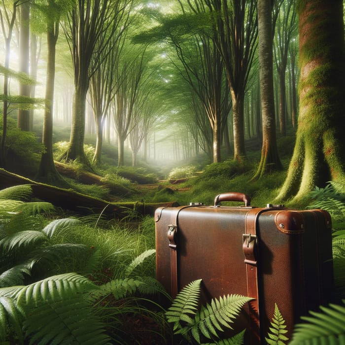 Rustic Suitcase in Forest