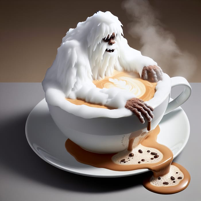 Yeti Foam Bath in Giant Latte | Coffee Wonderland