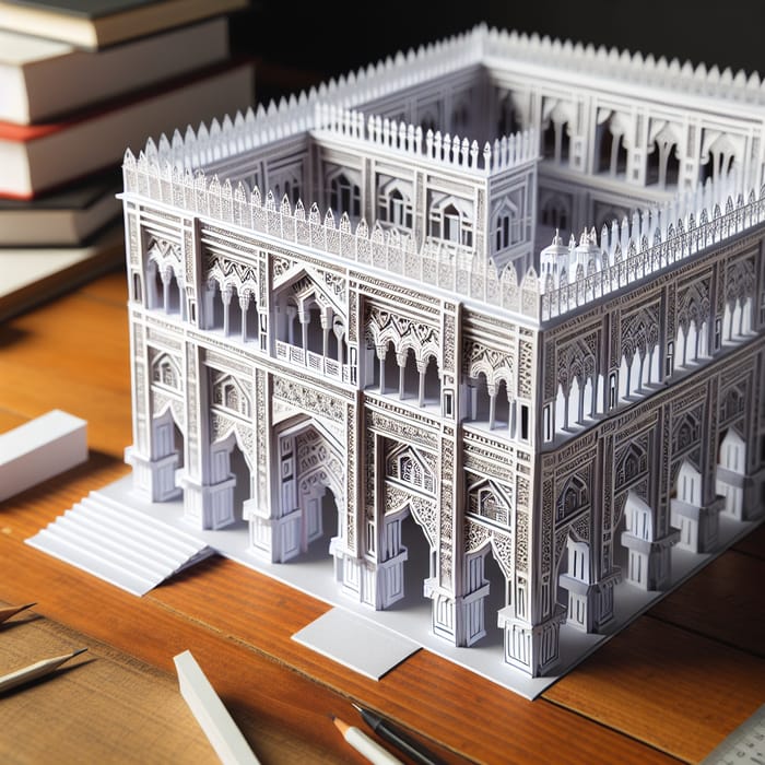 Paper Sculpture Building Model | Intricate Architectural Design