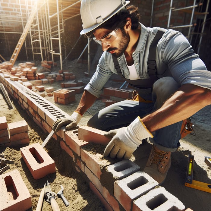 Mason at Construction Site