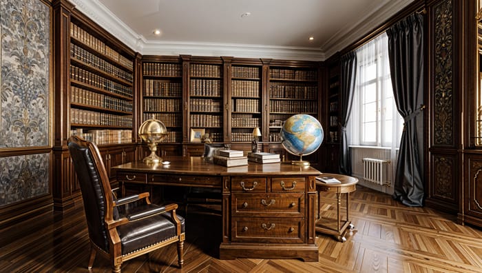 Elegant Tailored Study Room Design Ideas