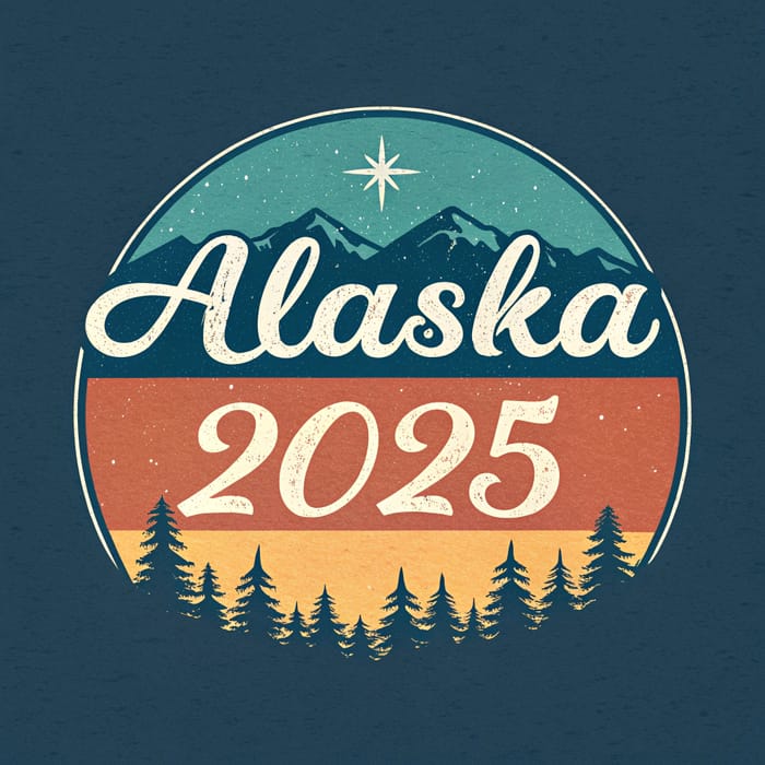 Vintage Alaska 2025 Logo Design