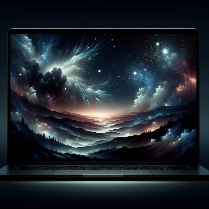 Dark Laptop Background - Creative & Elegant Design