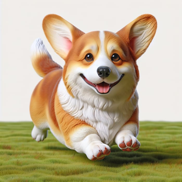 Cute 3D Corgi Depiction - Playful and Jovial