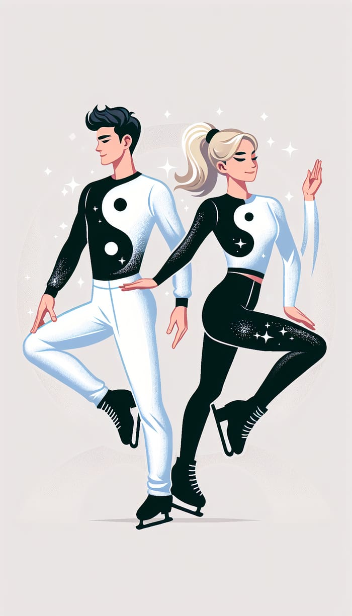 Yin Yang Inspired Figure Skating Outfits for Couples