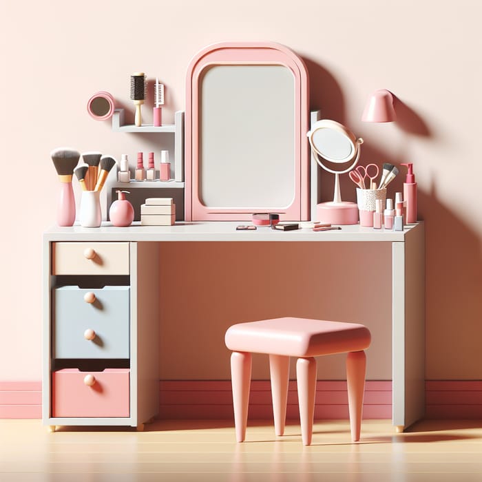 Teenage Girl Dressing Table with Retractable Mirror | Modern & Stylish Design