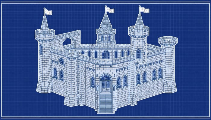 Minecraft Castle Blueprint - Detailed Block Layout