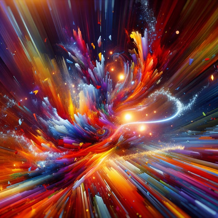 Intense Energy and Vibrant Colors Visualization