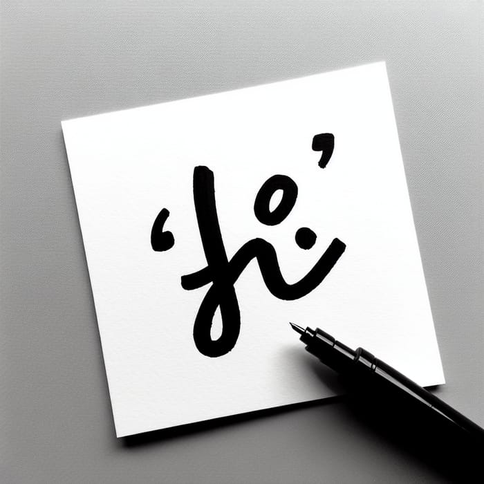 Handwritten 'Hi' Salutation on Paper