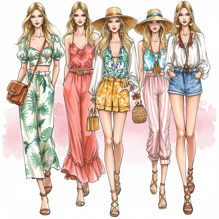 Summer Fashion Illustration Sketches