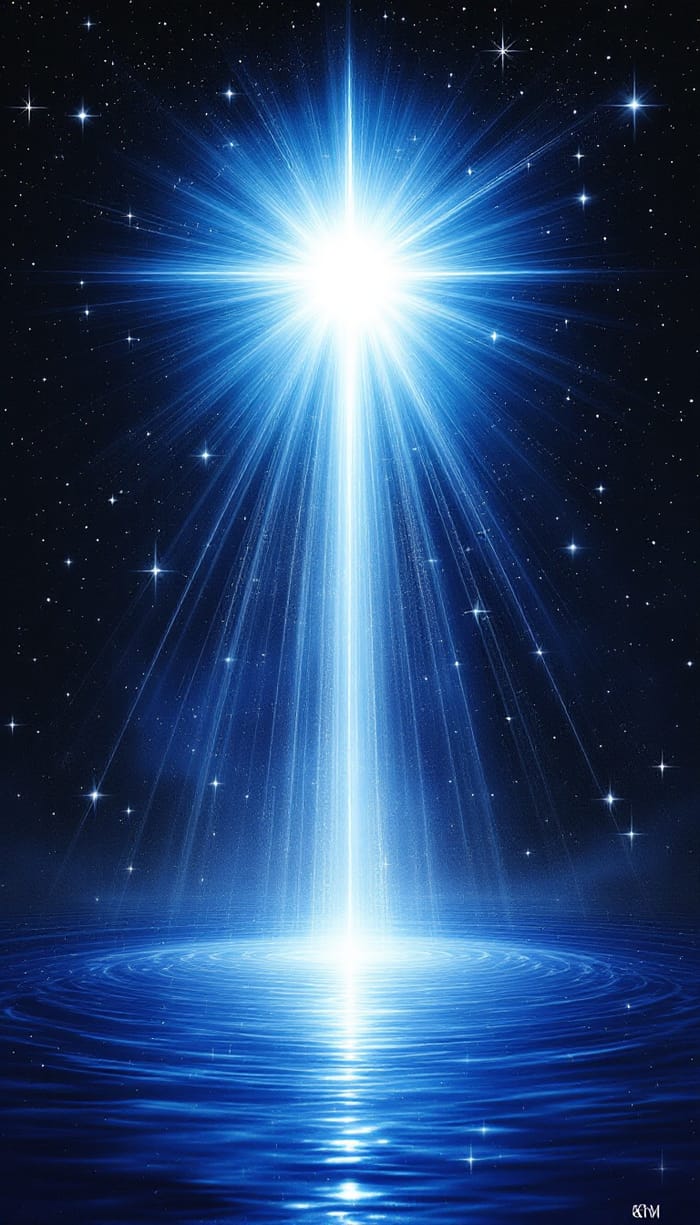 Radiant Star Oracle Card - Luminous Pool Design Radiant Star Oracle Card - Luminous Pool Design