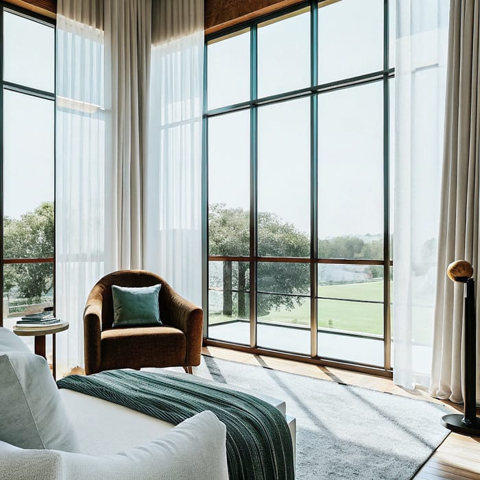 Luxurious Master Bedroom Overlooking Golf Course