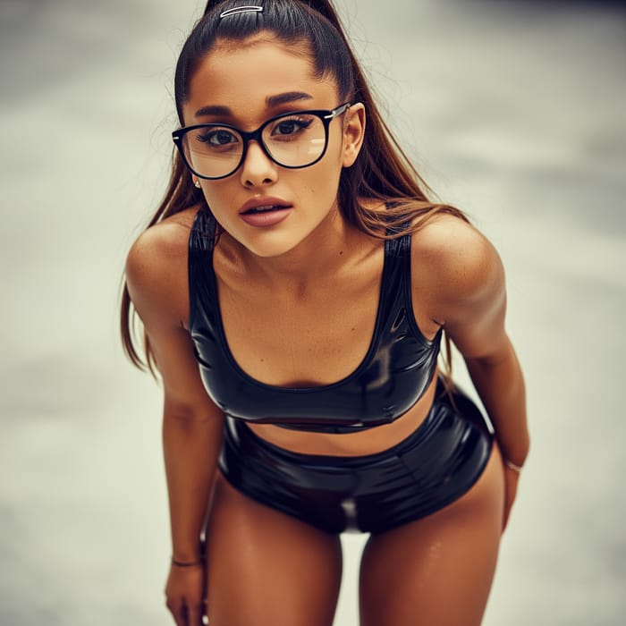 Ariana Grande in Stunning PVC Outfit Ariana Grande in Stunning PVC Outfit