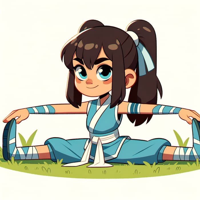 Young Katara in Martial Arts Pose - Avatar Fan Art