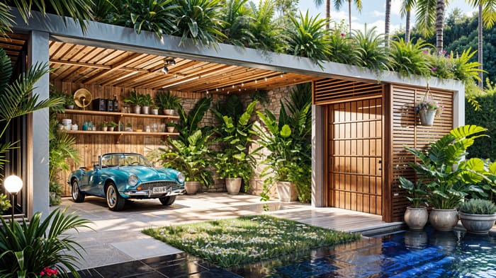 Tropical Garage Interior Design Ideas