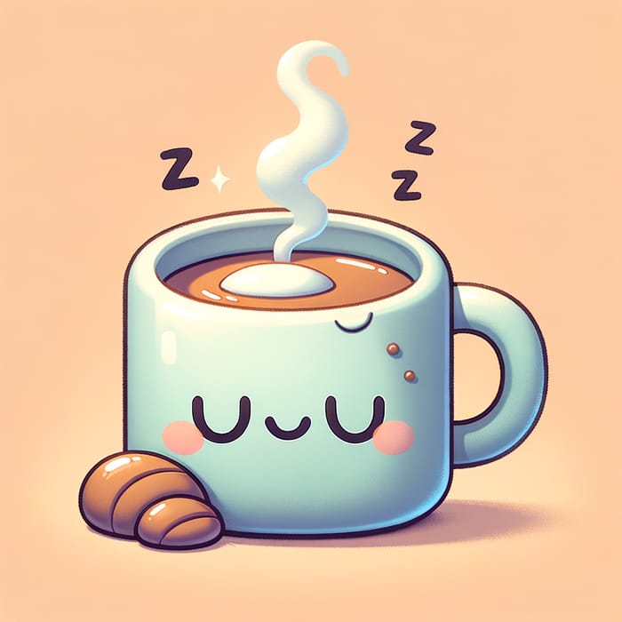 Adorable Sleeping Ceramic Coffee Mug - Pastel Color Scheme