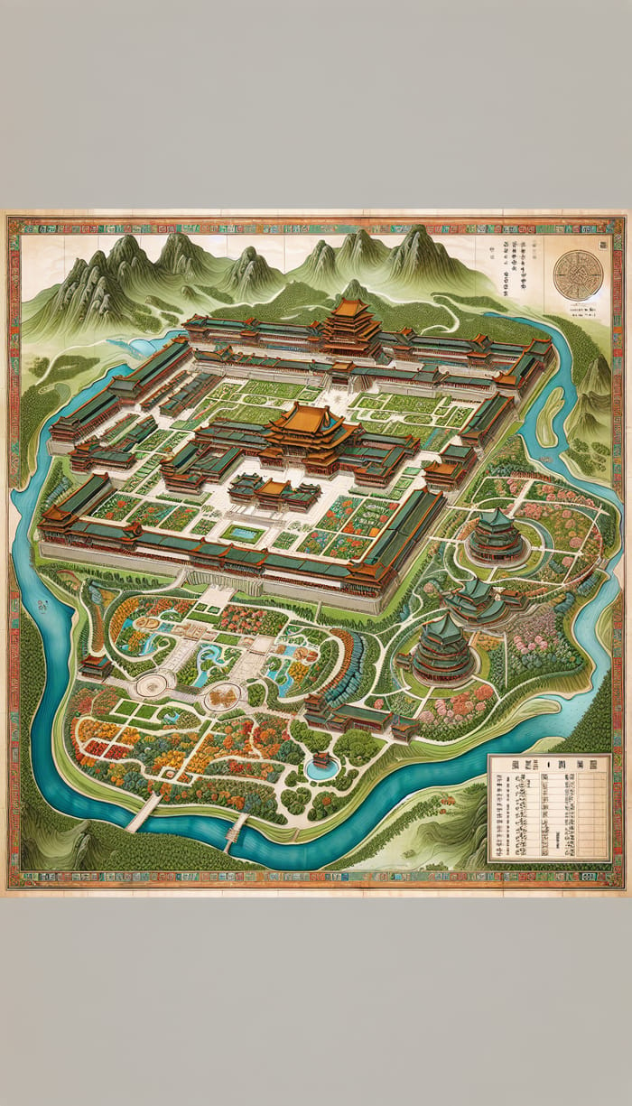 Detailed Map of China's Imperial Palace Complex