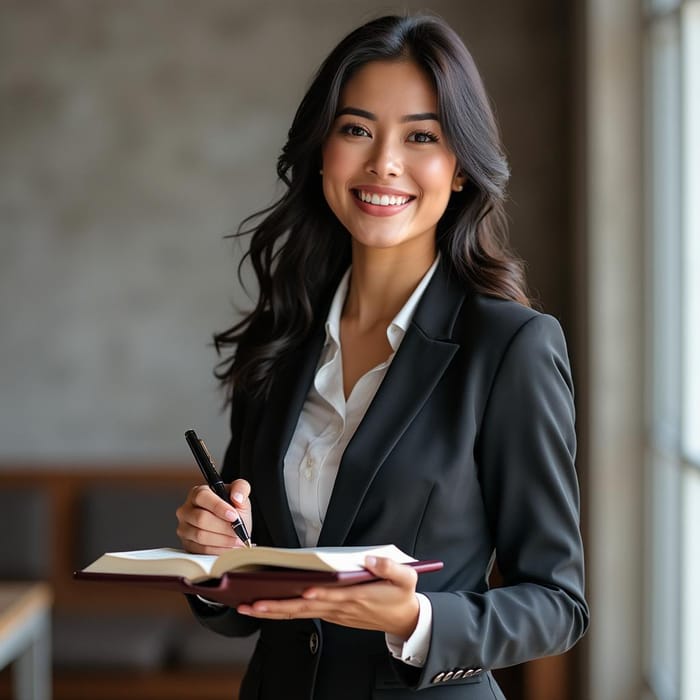 Confident Notary Professional Smiling at Camera