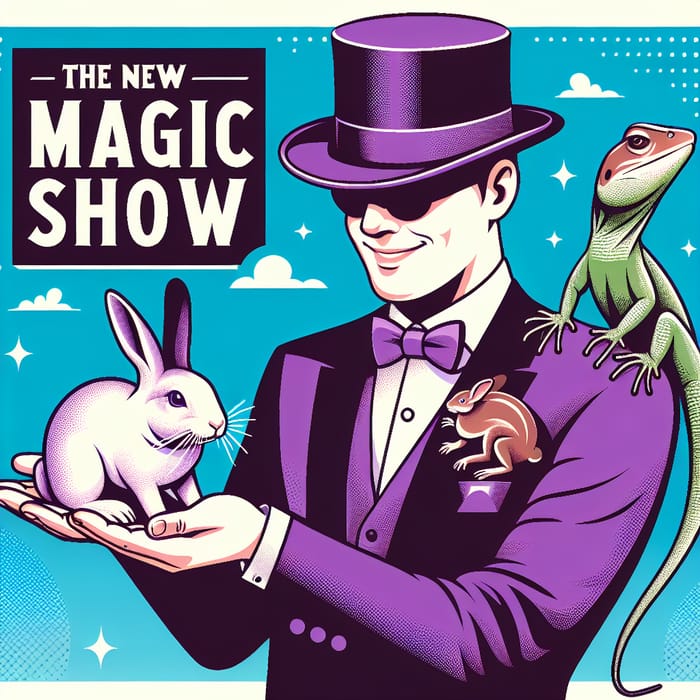 Magician with Rabbit and Lizard - New Magic Show Tricks