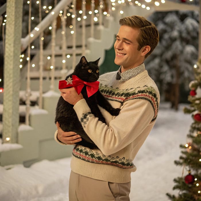 Retro Christmas with Tyler and a Black Cat