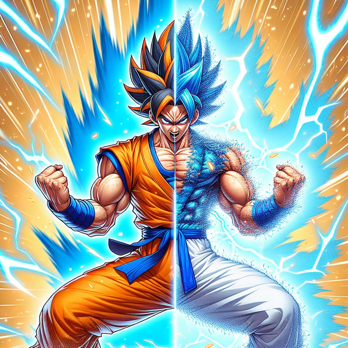 Fusion Dance Transformation - Goku, Vegeta, Gogeta