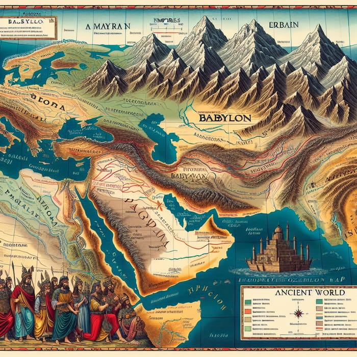 Map of Ancient World: Babylon's Strategic Position & Neighboring Empires