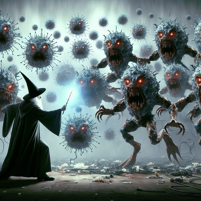 Harry Potter Battles Computer Virus Monsters: A Legendary Clash