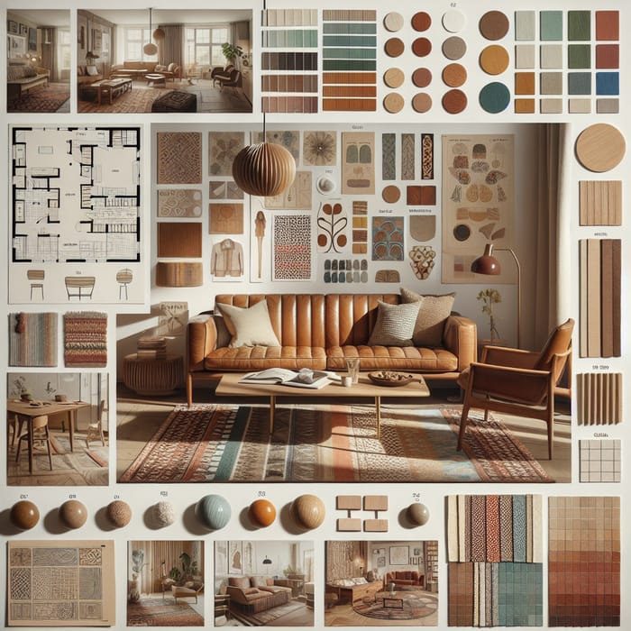 Mid-Century Modern Interior Design Mood Board