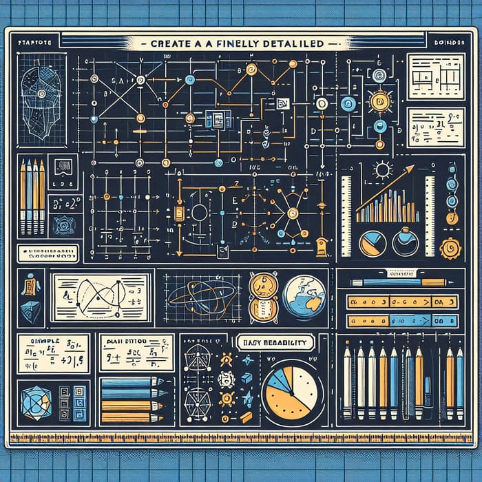 Classroom Chart with Simple Borders and Math Equations